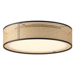 Lyla Ceiling Light - Rattan / White