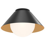 Remy Ceiling Light - Matte Black / Opal