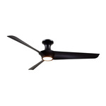 Emiko-H Hugger Ceiling Fan - Matte Black