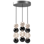 Onyx Multi Light Pendant - Polished Nickel / Clear