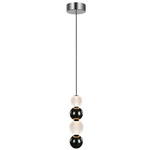 Onyx Pendant - Polished Nickel / Clear