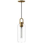 Soji Pendant - Aged Gold / Clear Glass