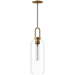 Soji Pendant - Aged Gold / Clear Glass