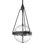 Harmony Pendant - Matte Black / Water Glass