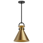 Emerson Pendant - Aged Gold / Matte Black