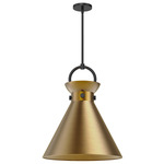 Emerson Pendant - Aged Gold / Matte Black