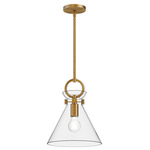 Emerson Pendant - Clear Glass / Aged Gold