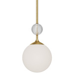 Celia Pendant - Brushed Gold / Opal