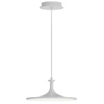 Issa Wide Pendant - White / Frosted