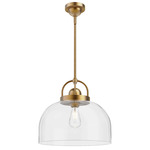 Lancaster Pendant - Aged Gold / Clear