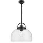 Lancaster Pendant - Matte Black / Clear