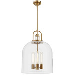 Lancaster Pendant - Aged Gold / Clear