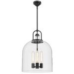 Lancaster Pendant - Matte Black / Clear