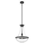 Marcel Pendant - Matte Black / Clear