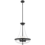 Marcel Pendant - Matte Black / Clear