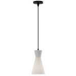 Betty Tall Pendant - Matte Black / Opal