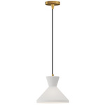Betty Pendant - Aged Gold / Opal