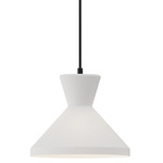 Betty Pendant - Matte Black / Opal