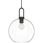 Soji Round Pendant - Matte Black / Matte Black