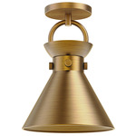 Emerson Semi Flush Ceiling Light - Aged Gold