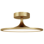 Issa Semi Flush Ceiling Light - Brushed Gold / Frosted