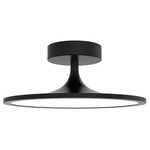 Issa Semi Flush Ceiling Light - Matte Black / Frosted