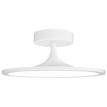 Issa Semi Flush Ceiling Light - White / Frosted