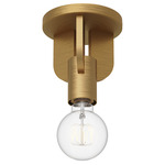 Claire Single Semi Flush Ceiling Light - Aged Gold