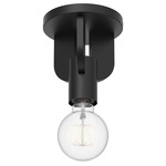 Claire Single Semi Flush Ceiling Light - Matte Black