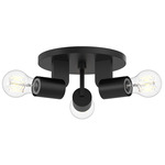 Claire Semi Flush Ceiling Light - Matte Black