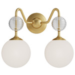 Celia Bathroom Vanity Light - Brushed Gold / Opal