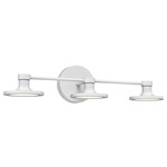 Issa Bathroom Vanity Light - White / Frosted