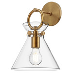 Emerson Wall Sconce - Clear Glass / Aged Gold