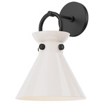 Emerson Wall Sconce - Glossy Opal / Matte Black