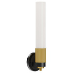 Rue Wall Sconce - Matte Black / Brushed Gold / Glossy Opal