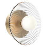 Hera Wall Sconce - Brushed Gold / Clear