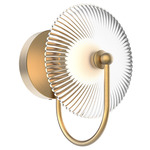 Hera Hook Wall Sconce - Brushed Gold / Clear