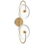 Hera Bathroom Vanity Light - Brushed Gold / Clear
