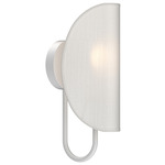 Seno Wall Sconce - White / White Cotton