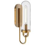 Lancaster Wall Sconce - Aged Gold / Clear