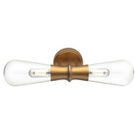 Marcel Bathroom Vanity Light - Aged Gold / Clear