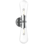 Marcel Bathroom Vanity Light - Chrome / Clear