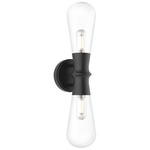 Marcel Bathroom Vanity Light - Matte Black / Clear