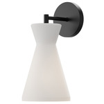 Betty Wall Sconce - Matte Black / Opal