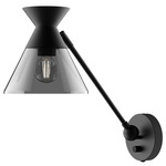 Mauer Swing Arm Wall Sconce - Smoked / Matte Black