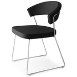 New York Chair - Chrome / Black