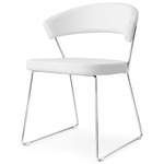 New York Chair - Chrome / White
