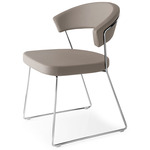 New York Chair - Chrome / Taupe