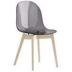 Academy Transparent Chair - Bleached Beech / Transparent Smoke Grey