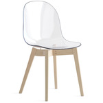 Academy Transparent Chair - Bleached Beech / Transparent